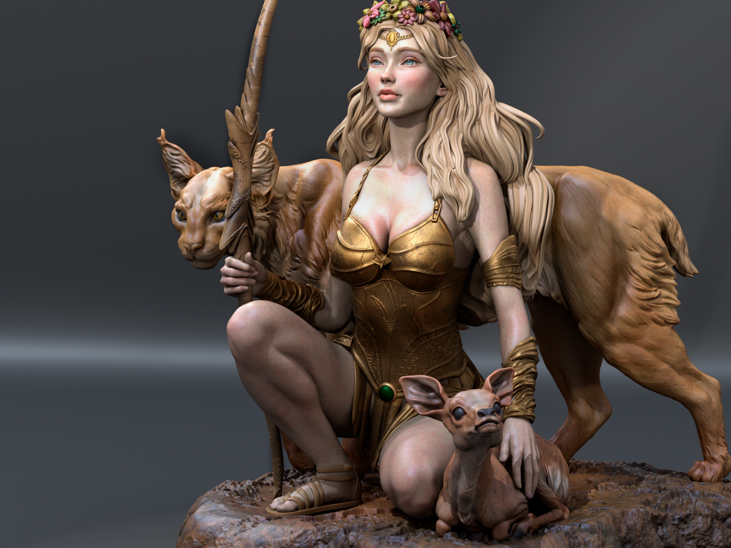 Artemis Greek Goddess resin kit – Unpainted 3D Printed Model kit
