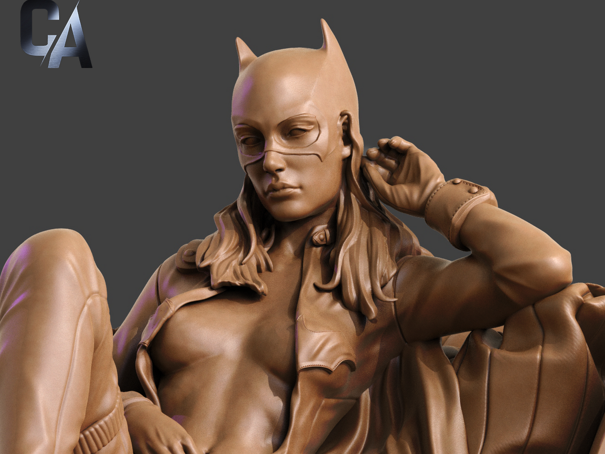 Batgirl Relaxed Style DC Comics Heroine Unpainted Resin Garage Kit (1/6-1/12)