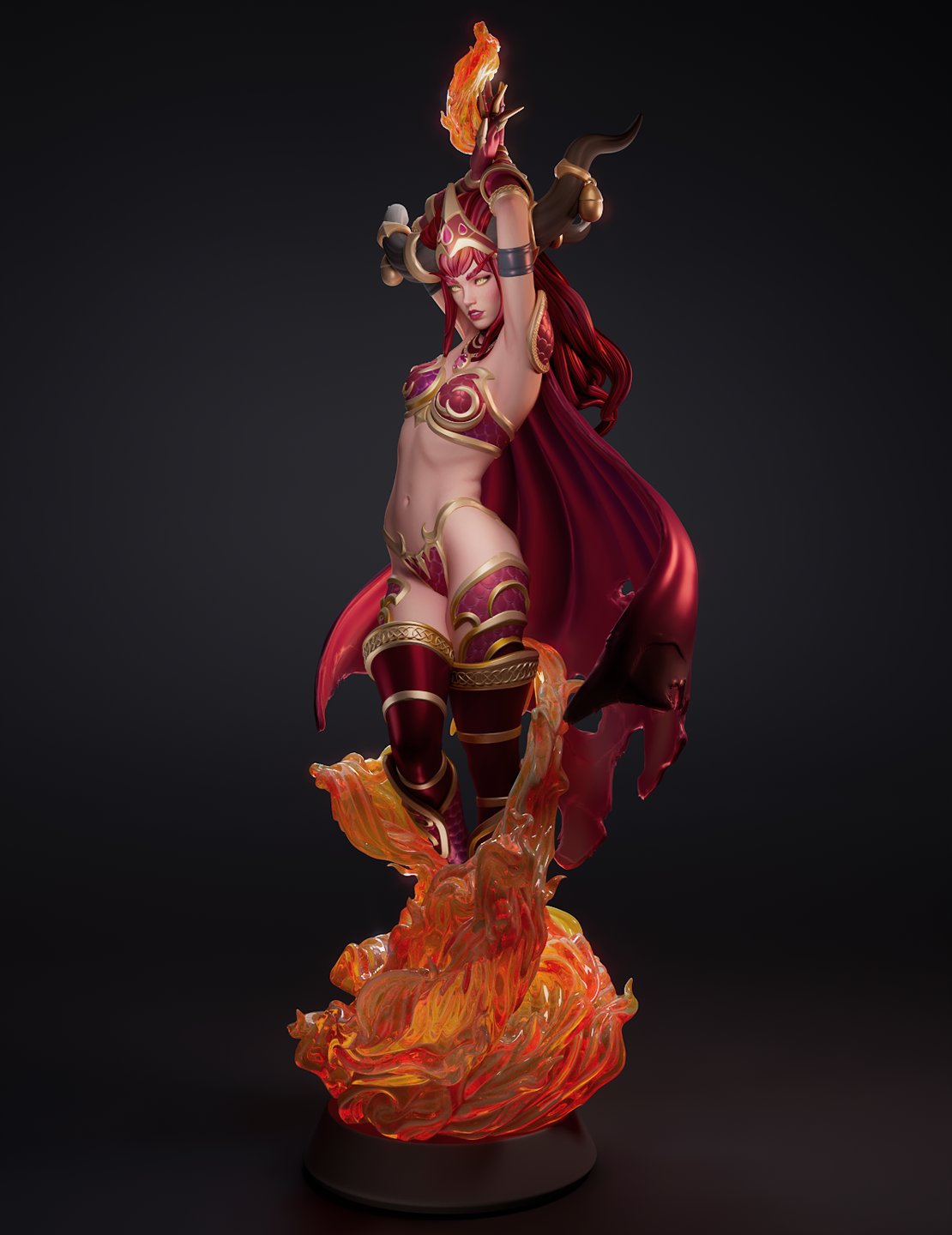 Alexstrasza style Dragon Queen resin kit – Unpainted 3D Printed Model kit