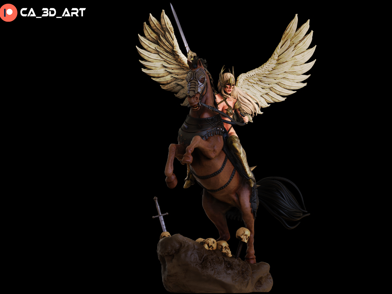 Valkyrie Skyblade Warrior Girl resin kit – Unpainted 3D Printed Model kit