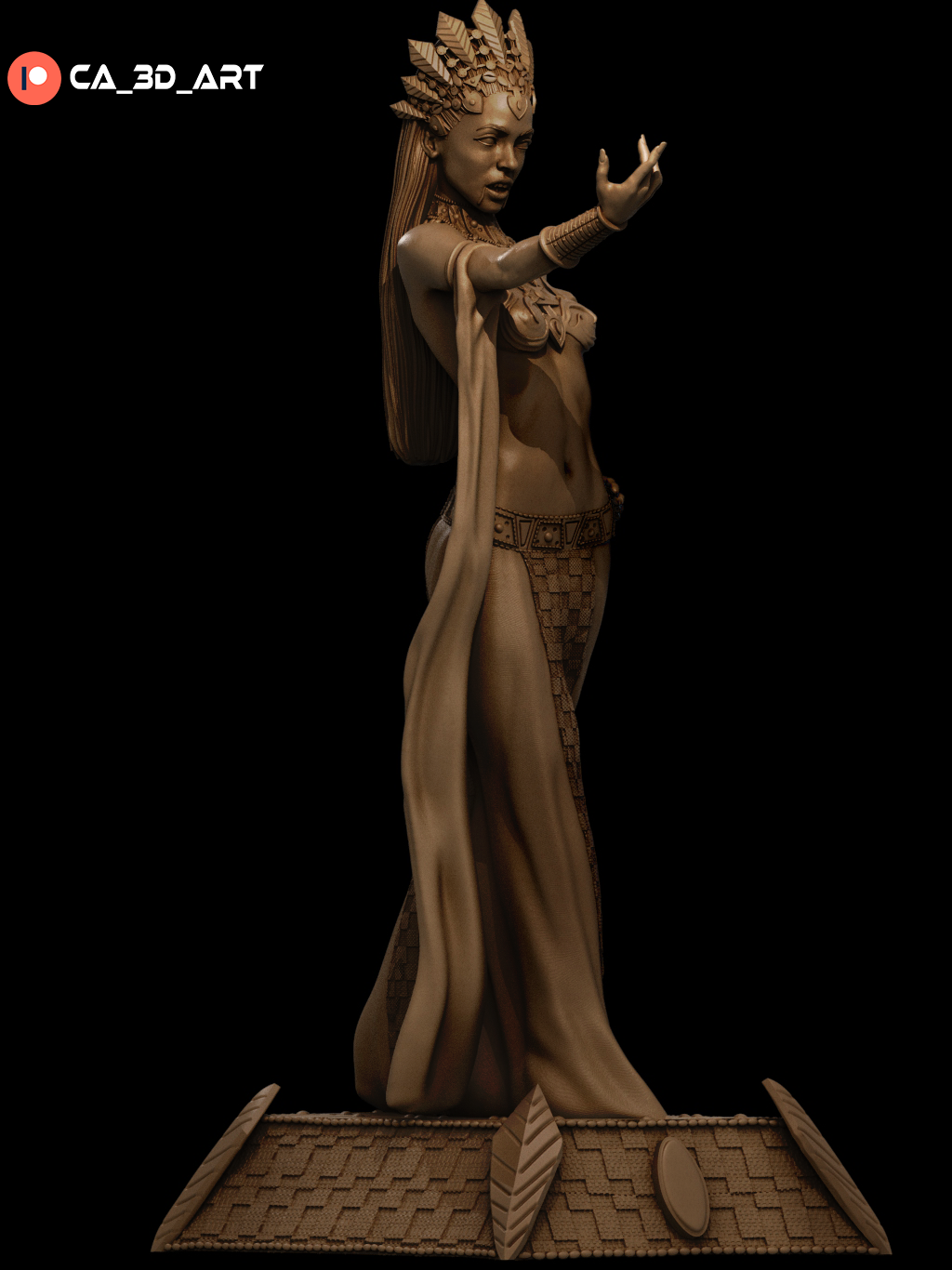 Akasha style Gothic Vampire Queen resin kit – Unpainted 3D Printed Model kit