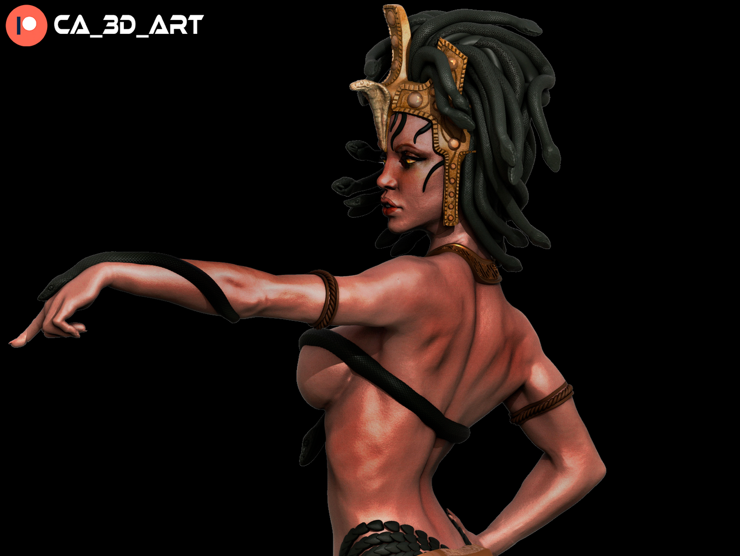 Medusa Stonegaze Queen resin kit – Unpainted 3D Printed Model kit