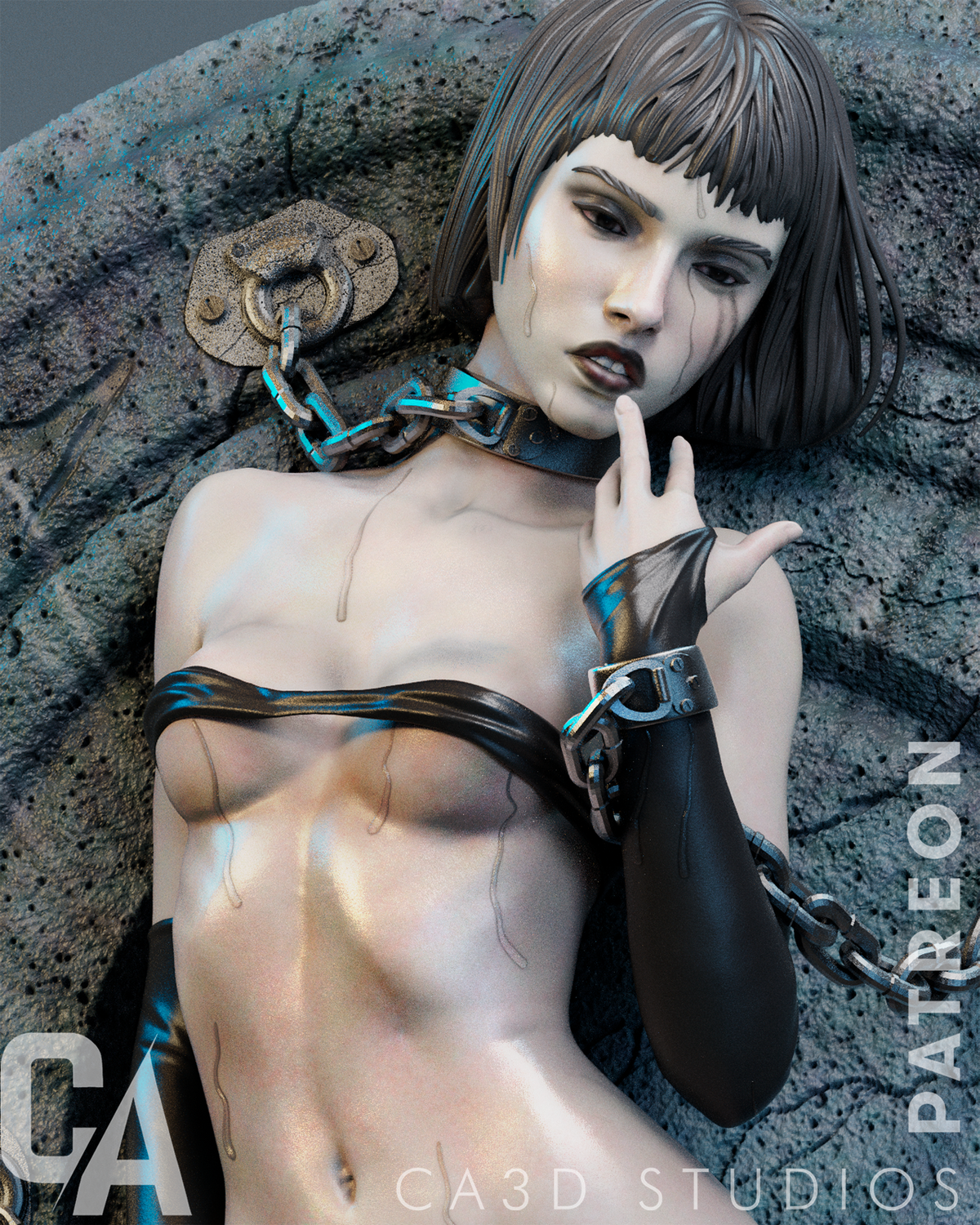 Chained Siren Style Fantasy Monster Unpainted Resin Garage Model Kit (1/6-1/12)