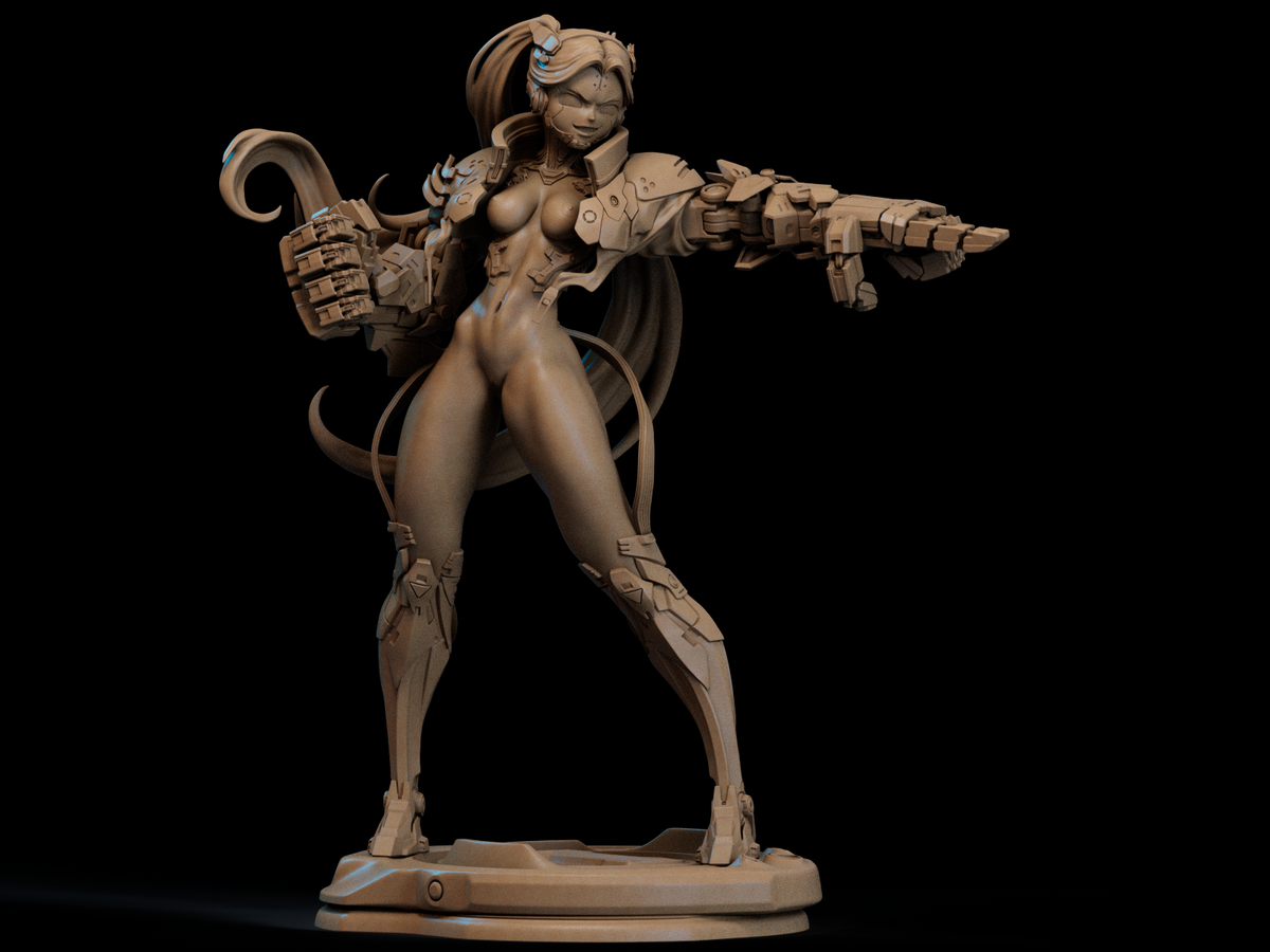 Rebecca Smasher Style Cyberpunk Anime Unpainted Resin Garage Kit (1/6-1/12)