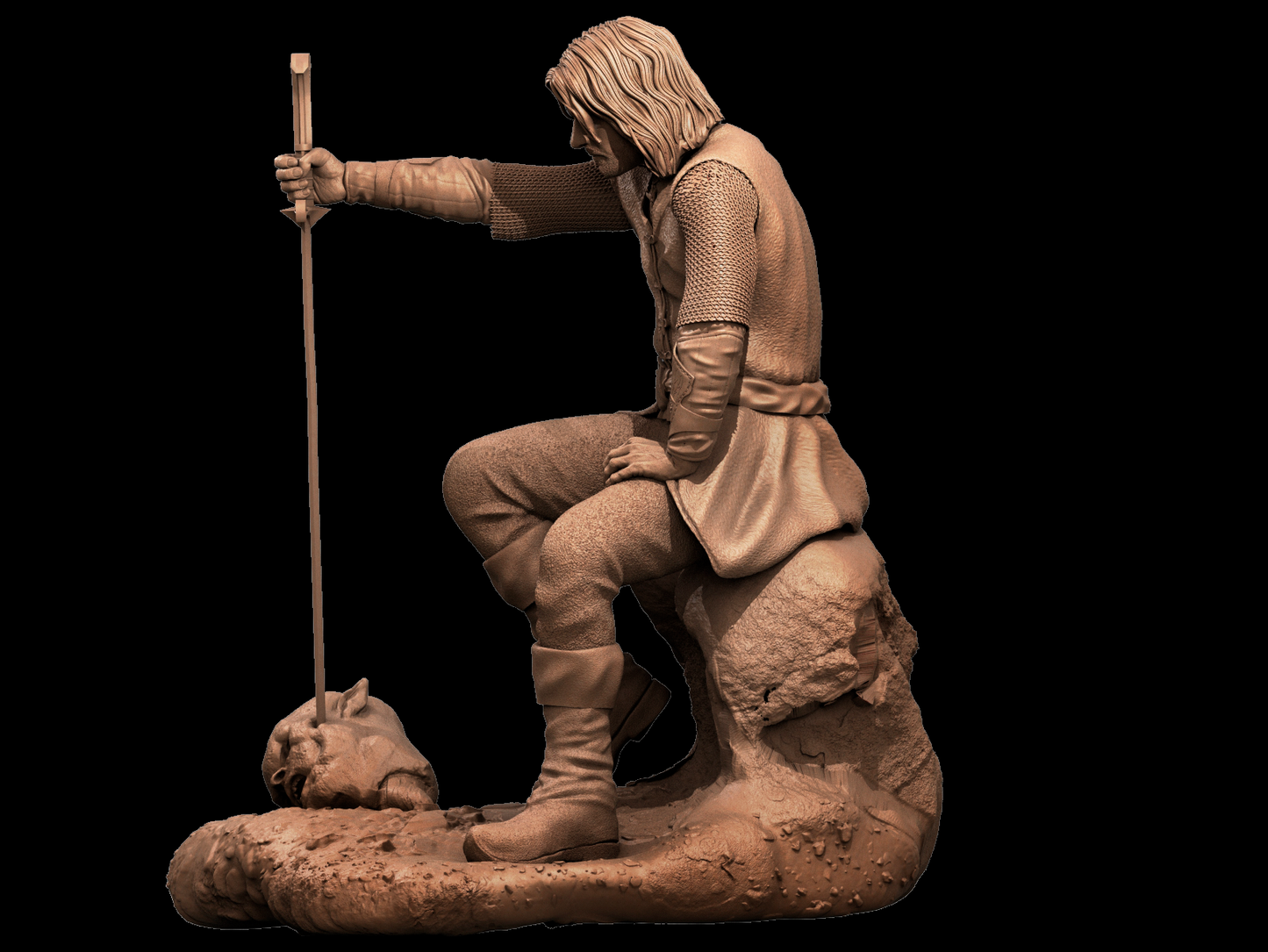 Aragorn style Forrest Ranger resin kit – Unpainted 3D Printed Model kit