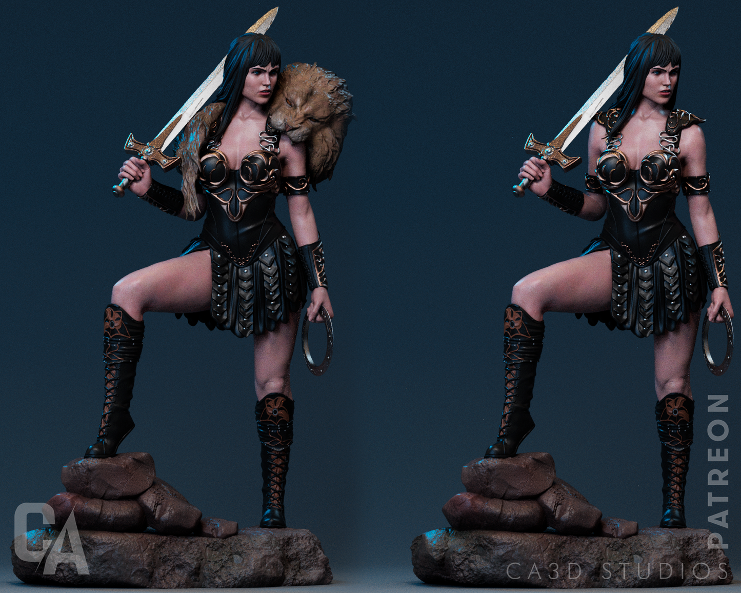 Xena Warrior Princess style Girl resin kit – Unpainted 3D Printed Model kit