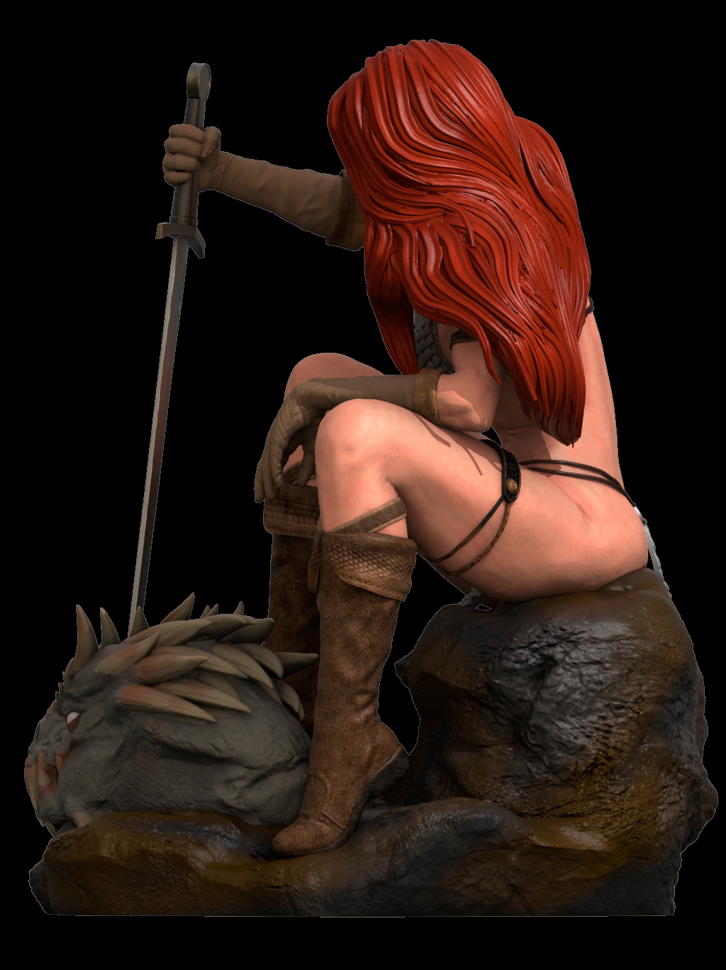 Red Sonja resin kit – Unpainted 3D Printed Model kit
