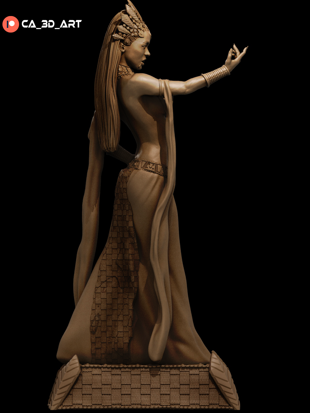 Akasha style Gothic Vampire Queen resin kit – Unpainted 3D Printed Model kit