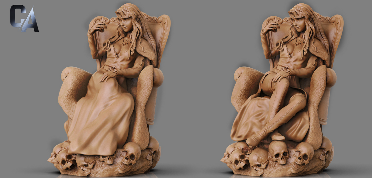 Lenore Style Castlevania Vampire Anime Unpainted Resin Garage Kit (1/6-1/12)