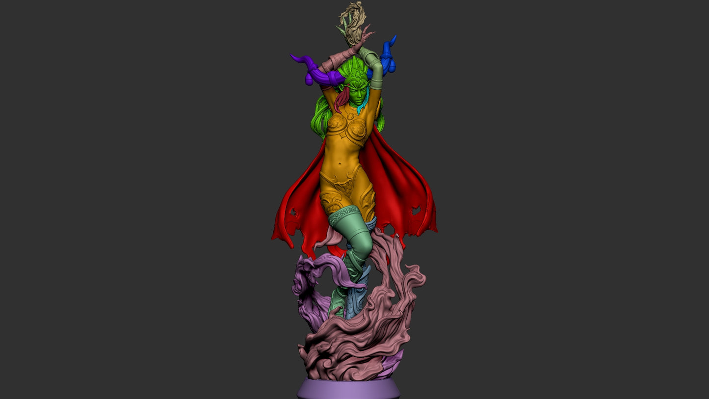 Alexstrasza style Dragon Queen resin kit – Unpainted 3D Printed Model kit