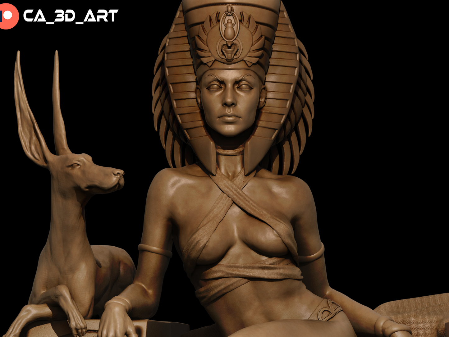 Egyptian Queen resin kit – Unpainted 3D Printed Model kit