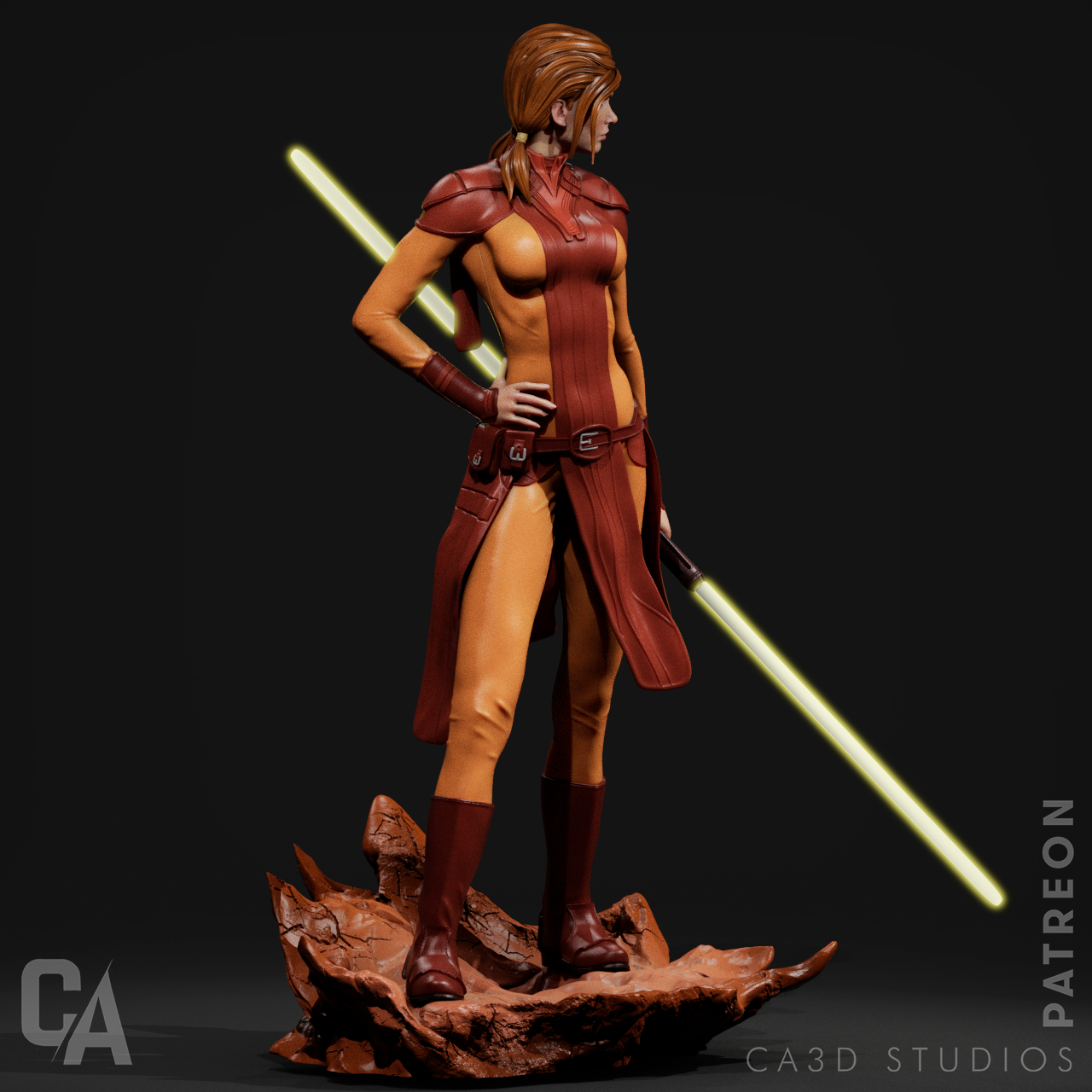 Bastila style Sci-Fi Force Warrior resin kit – Unpainted 3D Printed Model kit