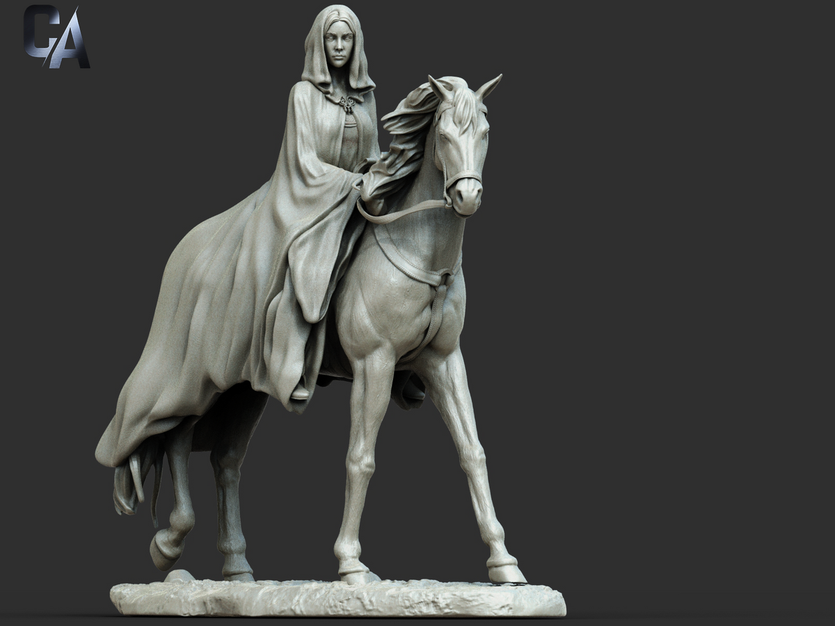 Arwen on Horse Style Lord of the Rings LOTR Unpainted Resin Garage (1/6-1/12)