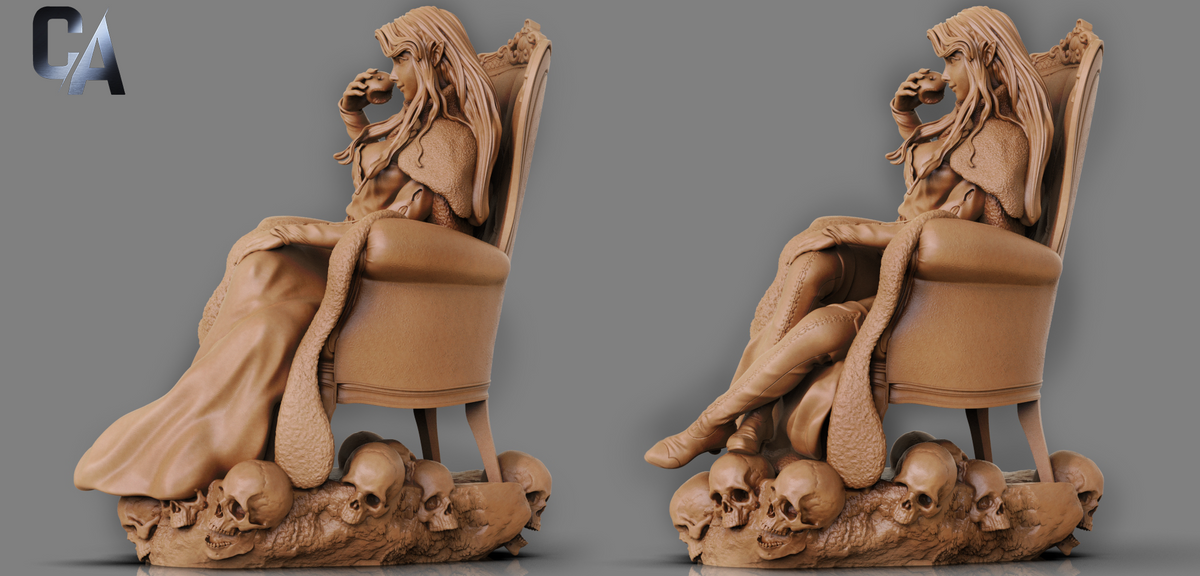 Lenore Style Castlevania Vampire Anime Unpainted Resin Garage Kit (1/6-1/12)