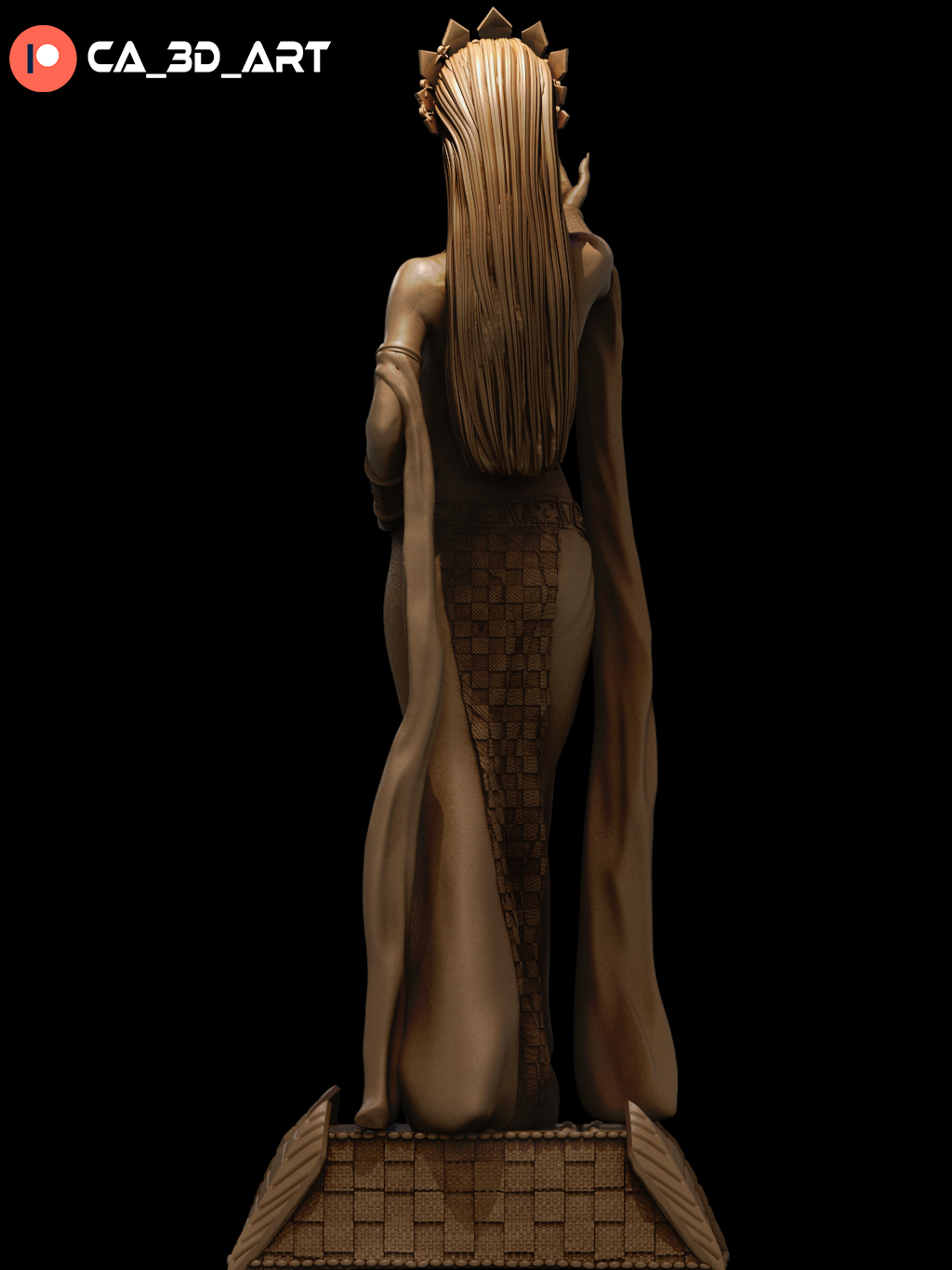 Akasha style Gothic Vampire Queen resin kit – Unpainted 3D Printed Model kit