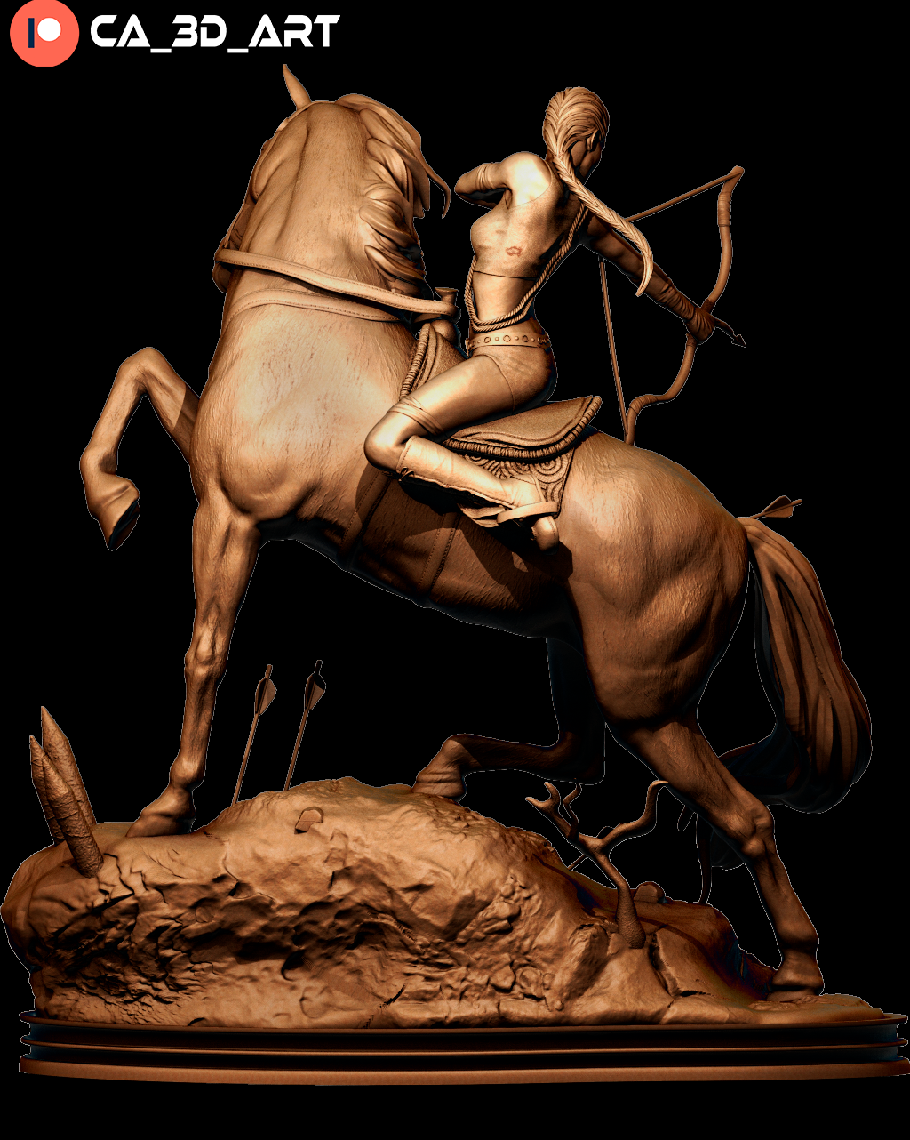 Lara Croft style Wilderness Ride Girl resin kit – Unpainted 3D Printed Model kit