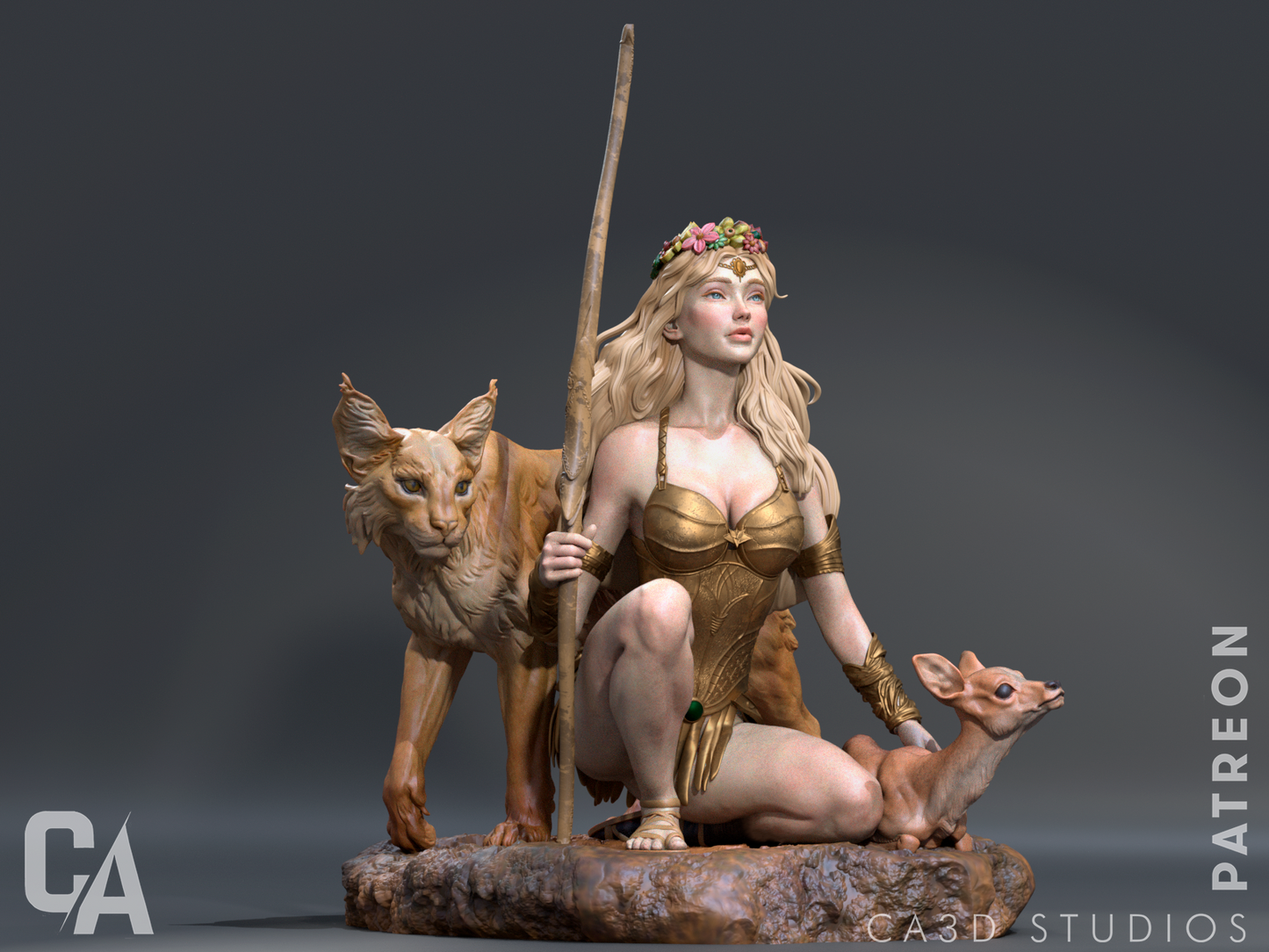Artemis Greek Goddess resin kit – Unpainted 3D Printed Model kit