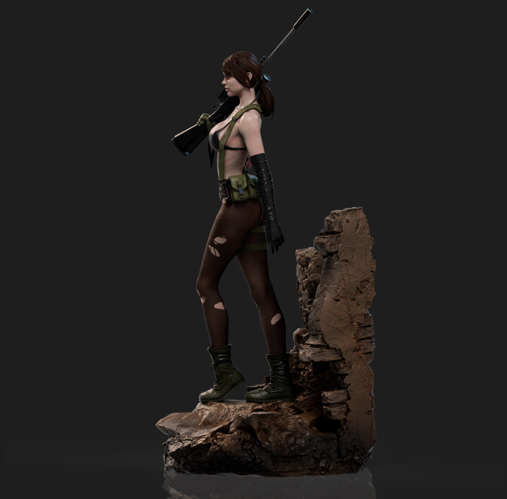 Quiet style Sniper Ghost Girl resin kit – Unpainted 3D Printed Model kit