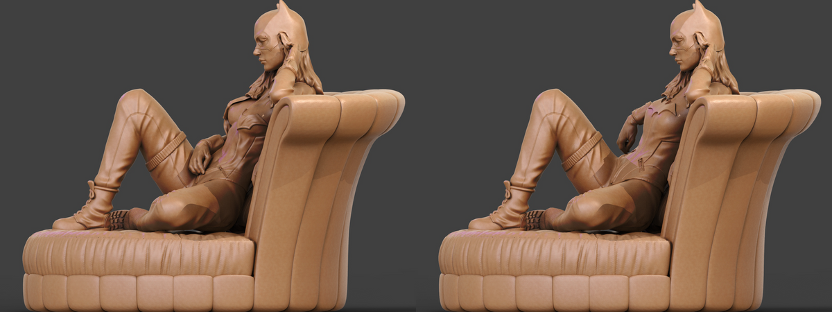 Batgirl Relaxed Style DC Comics Heroine Unpainted Resin Garage Kit (1/6-1/12)