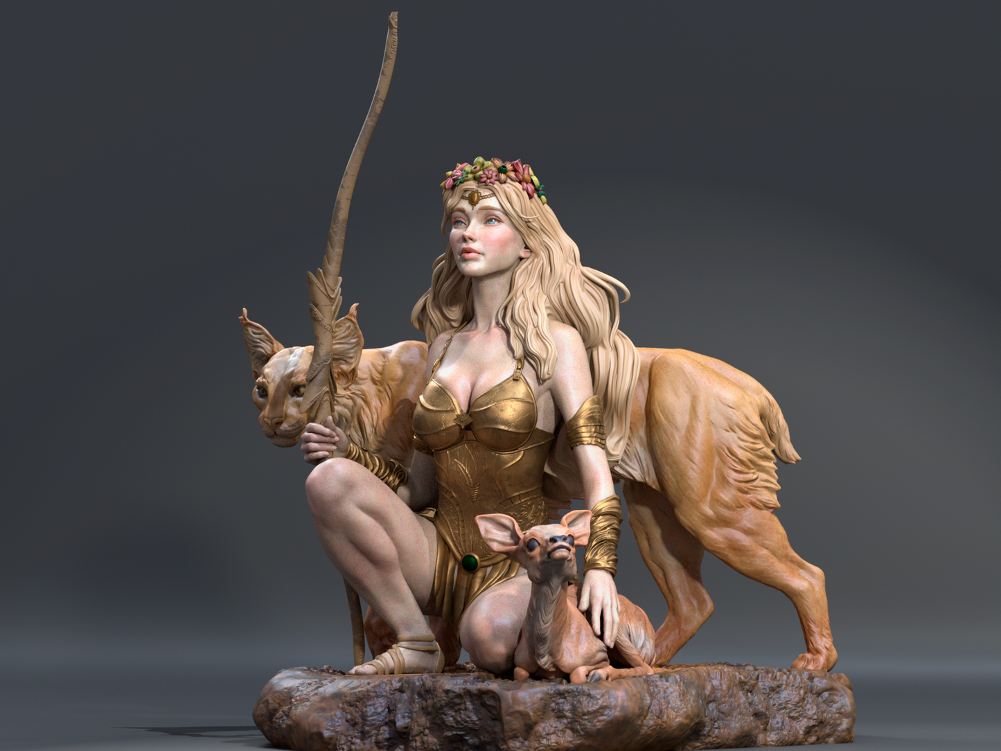Artemis Greek Goddess resin kit – Unpainted 3D Printed Model kit