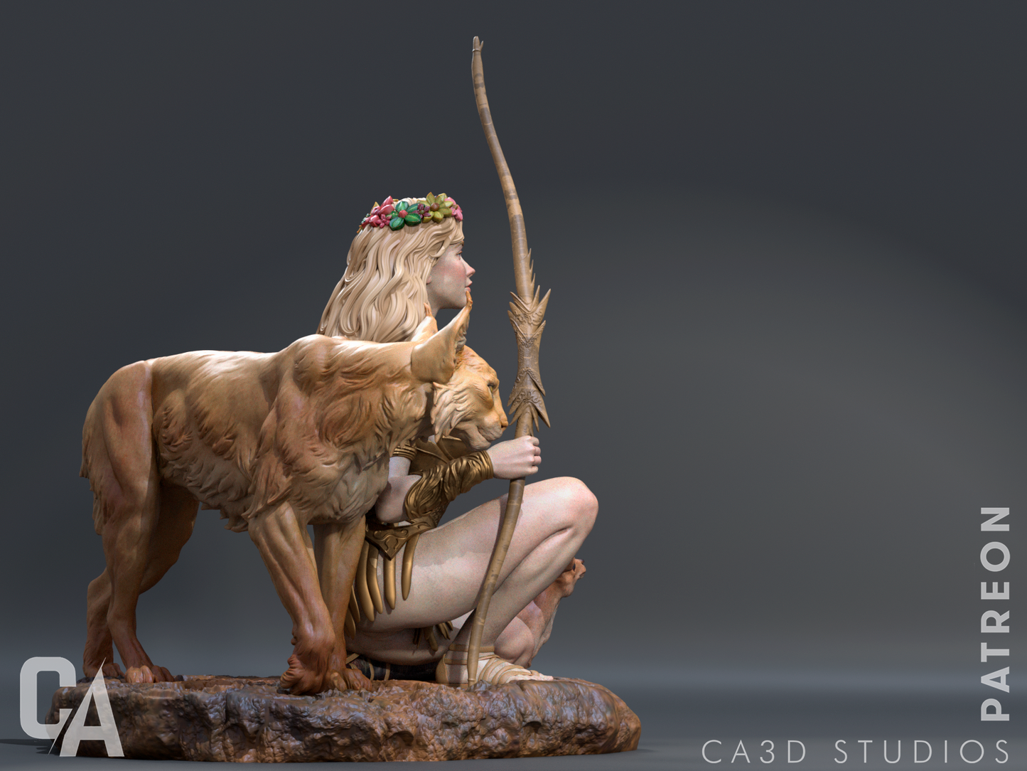 Artemis Greek Goddess resin kit – Unpainted 3D Printed Model kit