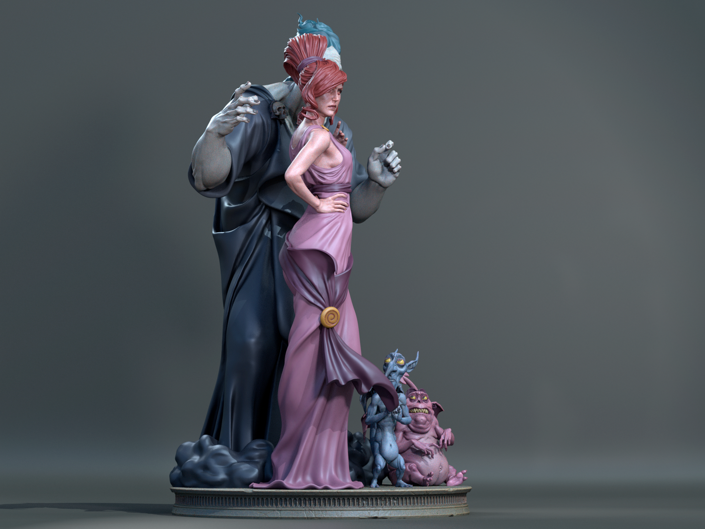 Hades and Mergera style Underworld Couple resin kit – Unpainted 3D Printed Model kit