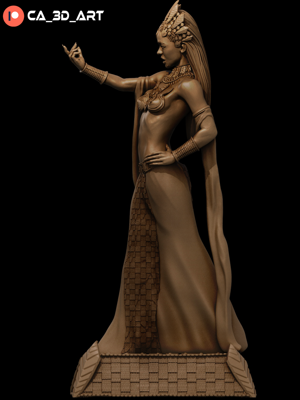 Akasha style Gothic Vampire Queen resin kit – Unpainted 3D Printed Model kit