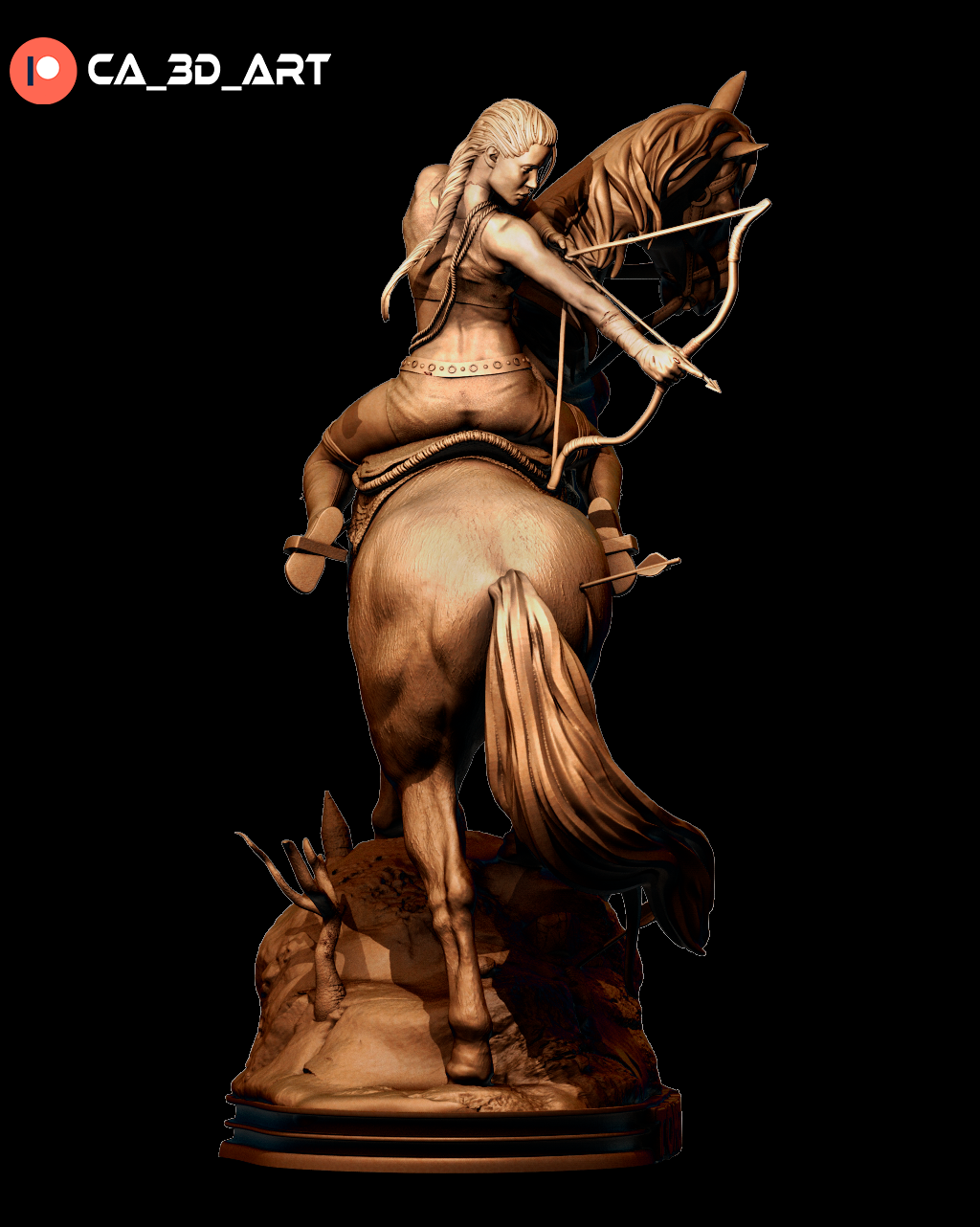 Lara Croft style Wilderness Ride Girl resin kit – Unpainted 3D Printed Model kit
