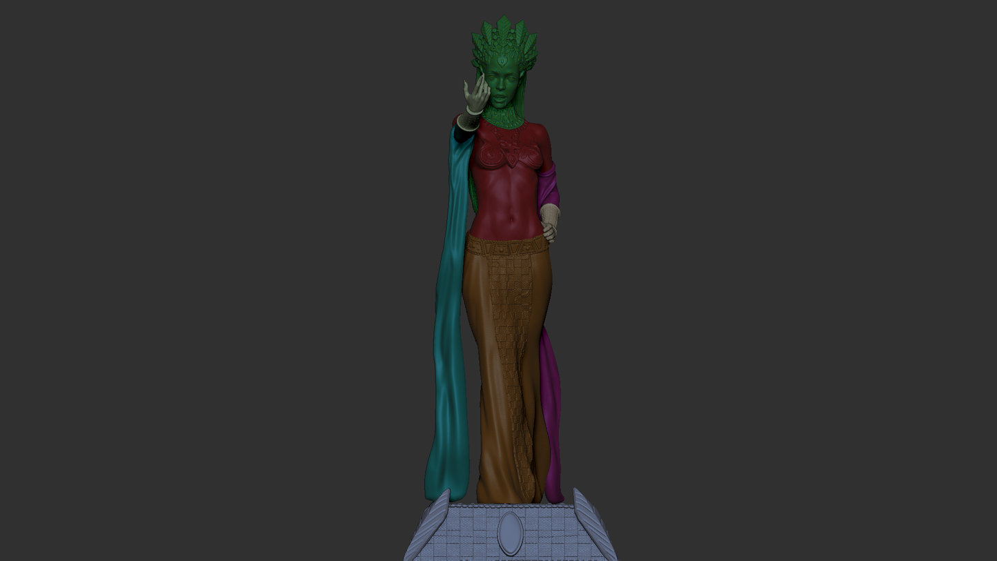 Akasha style Gothic Vampire Queen resin kit – Unpainted 3D Printed Model kit