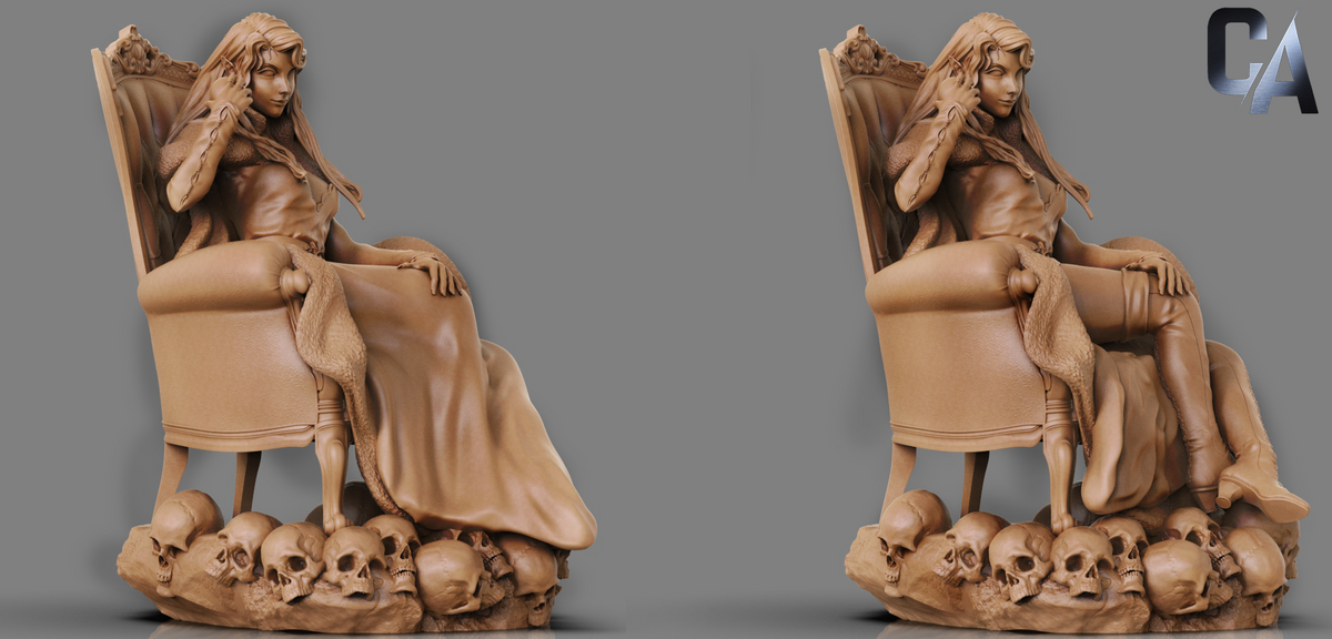 Lenore Style Castlevania Vampire Anime Unpainted Resin Garage Kit (1/6-1/12)