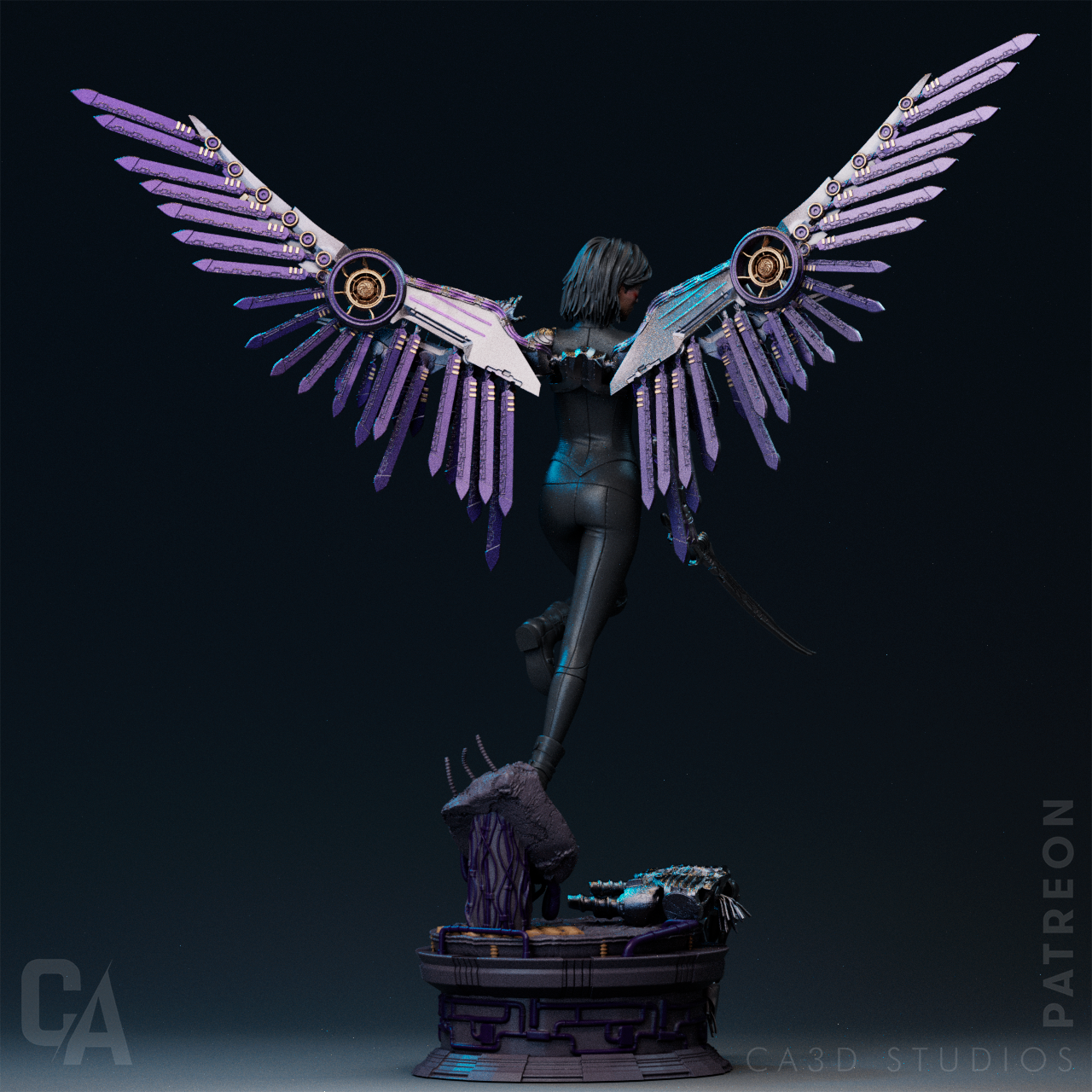 Alita Battle Angel style Cybernetic Warrior Girl resin kit – Unpainted 3D Printed Model kit