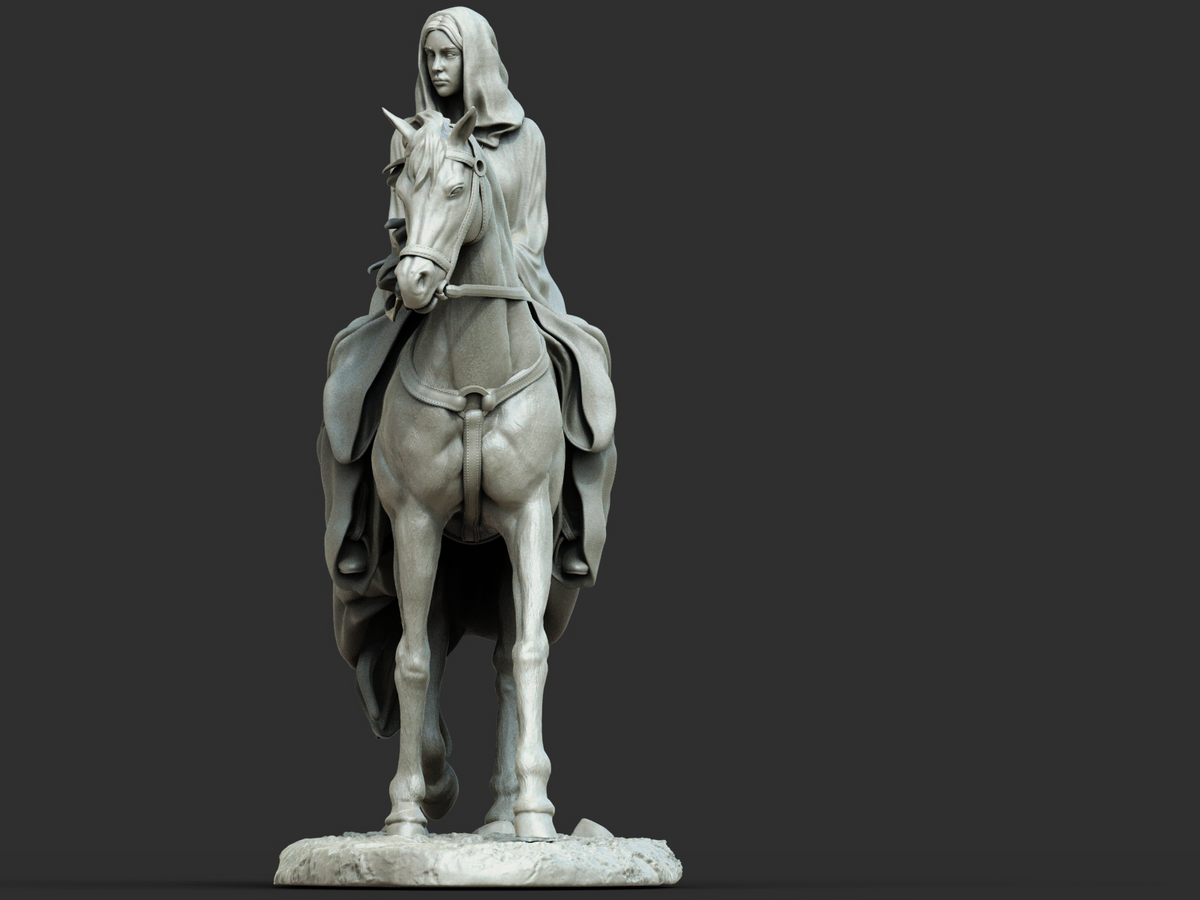 Arwen on Horse Style Lord of the Rings LOTR Unpainted Resin Garage (1/6-1/12)