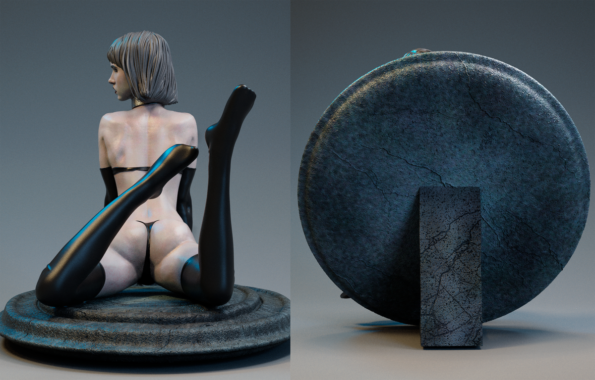 Chained Siren Style Fantasy Monster Unpainted Resin Garage Model Kit (1/6-1/12)
