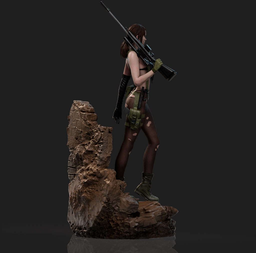 Quiet style Sniper Ghost Girl resin kit – Unpainted 3D Printed Model kit