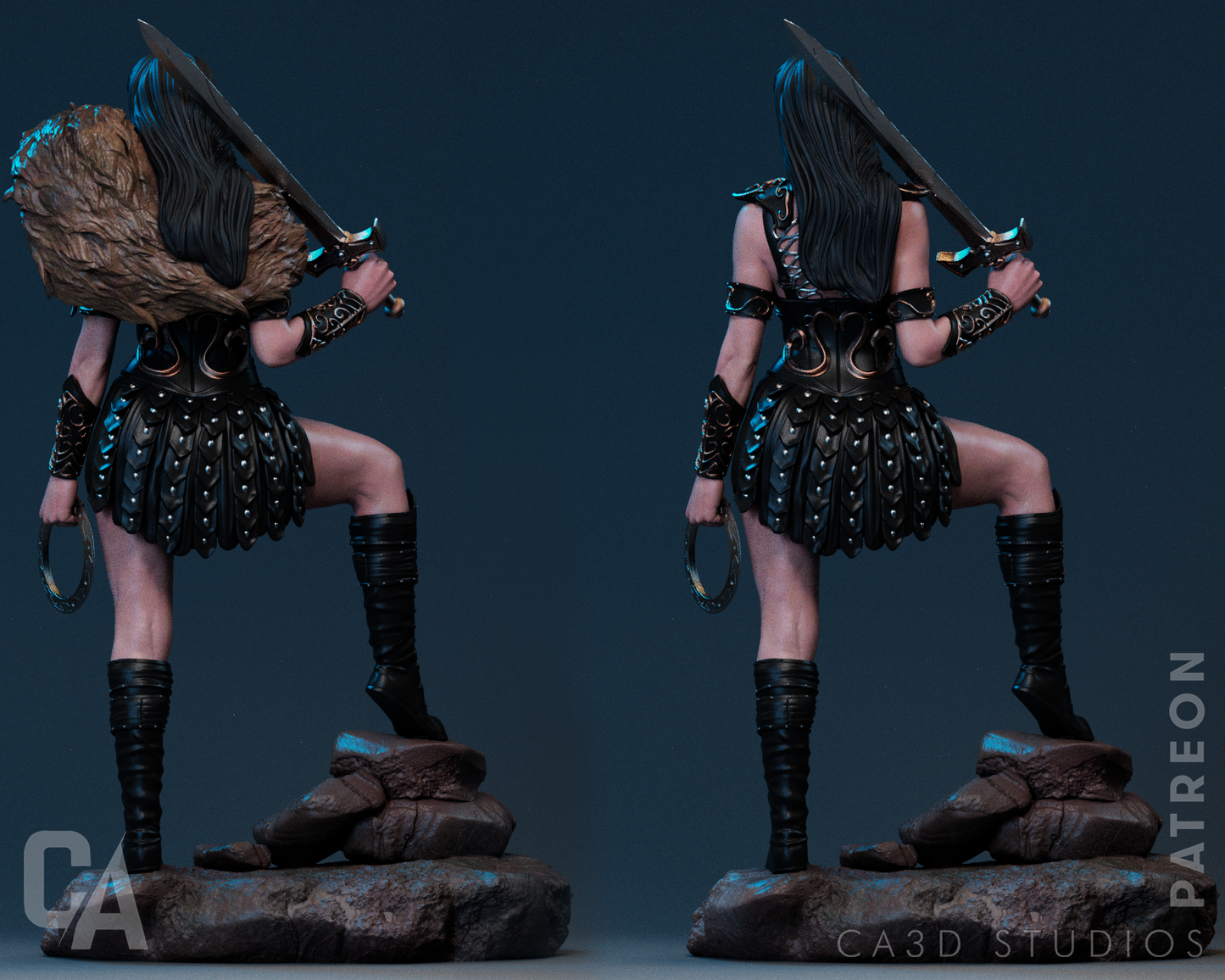 Xena Warrior Princess style Girl resin kit – Unpainted 3D Printed Model kit