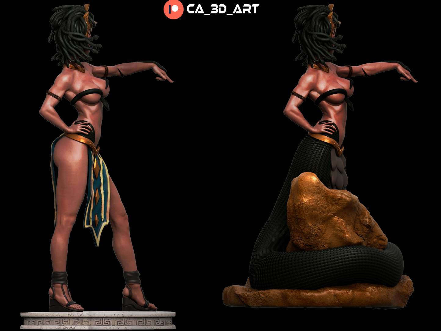 Medusa Stonegaze Queen resin kit – Unpainted 3D Printed Model kit