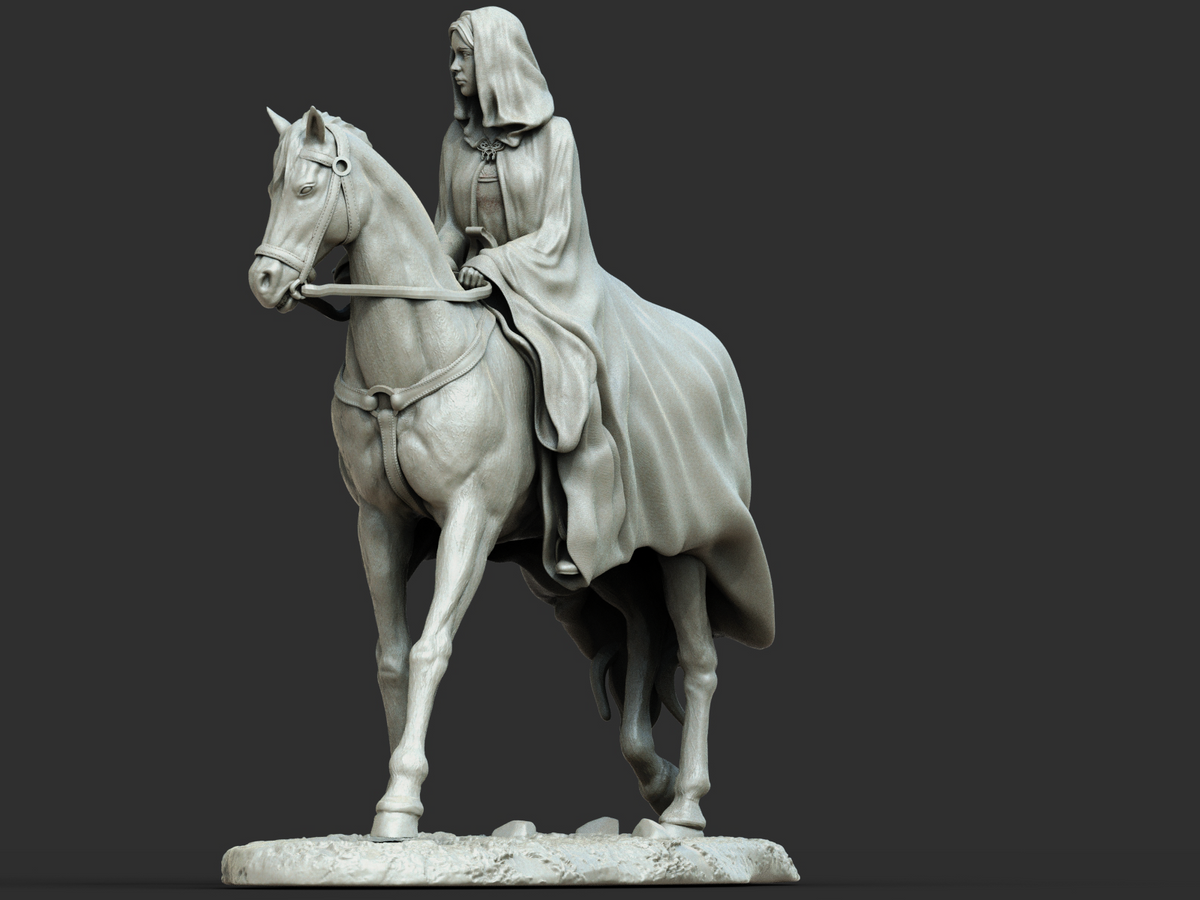 Arwen on Horse Style Lord of the Rings LOTR Unpainted Resin Garage (1/6-1/12)