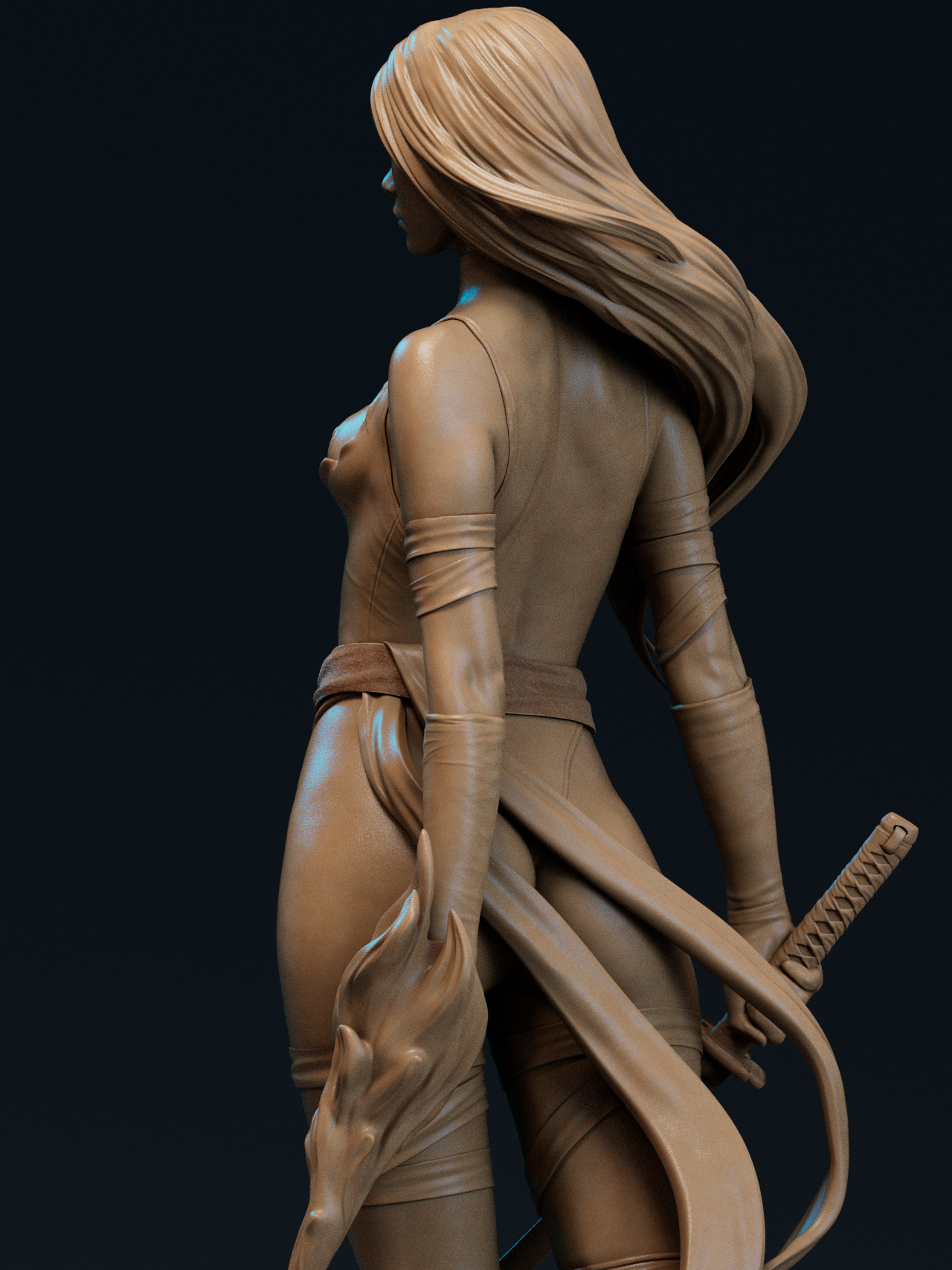 Psylock style Psychic Blade Girl resin kit – Unpainted 3D Printed Model kit