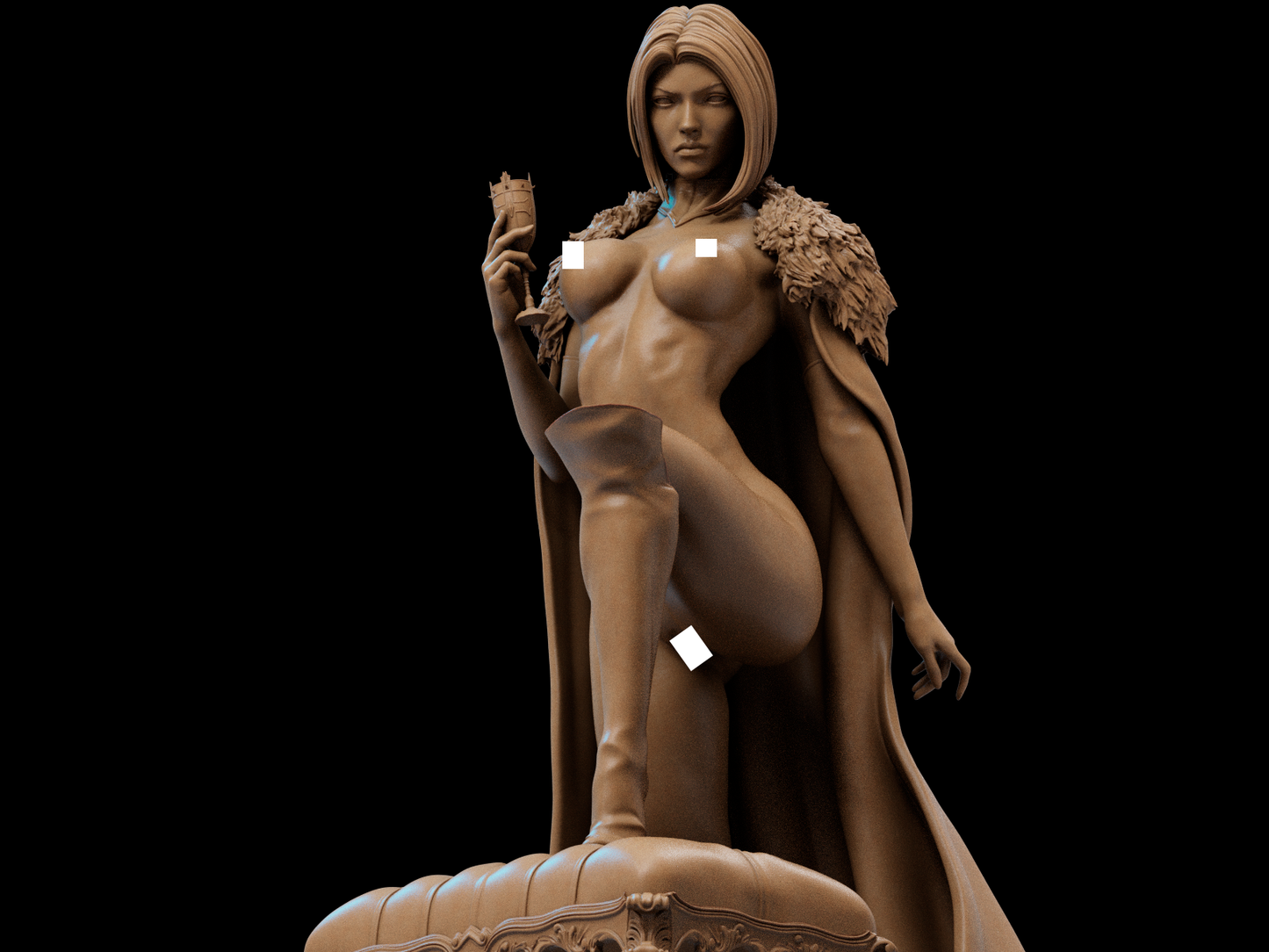 Emma Frost style Diamond Psychic Girl resin kit – Unpainted 3D Printed Model kit