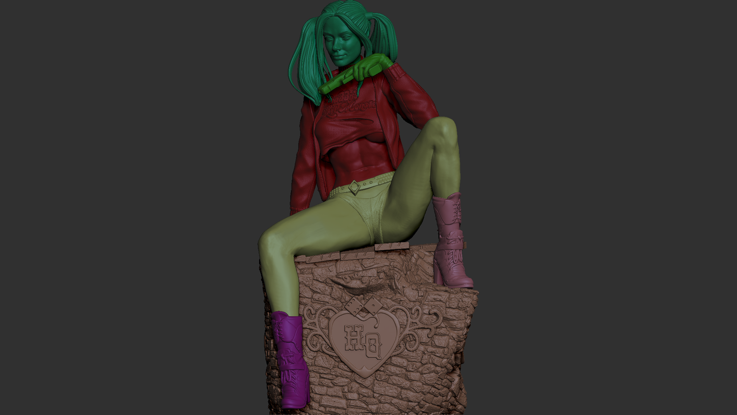 Harley Quinn style Anarchy Jester resin kit – Unpainted 3D Printed Model kit