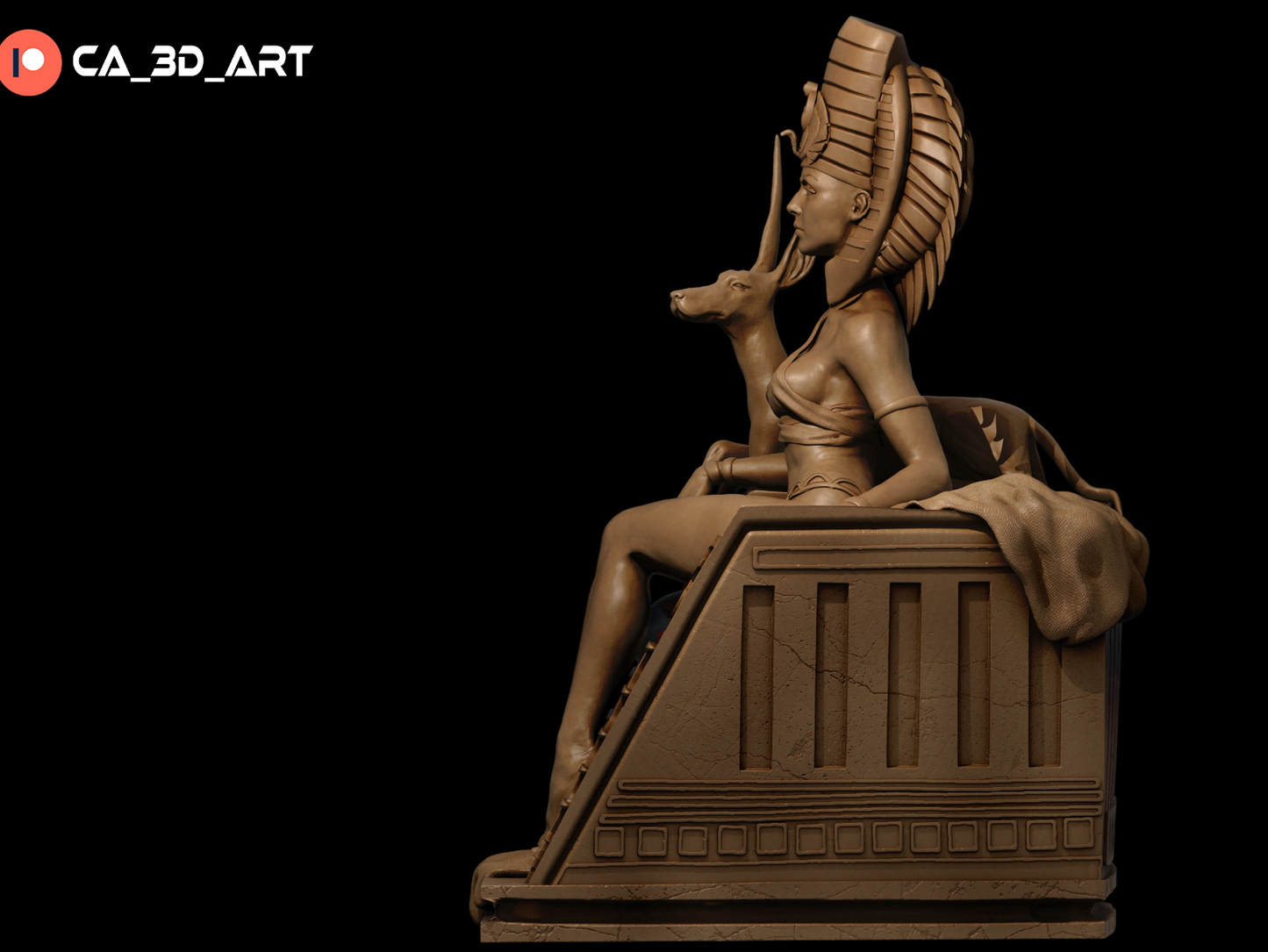 Egyptian Queen resin kit – Unpainted 3D Printed Model kit