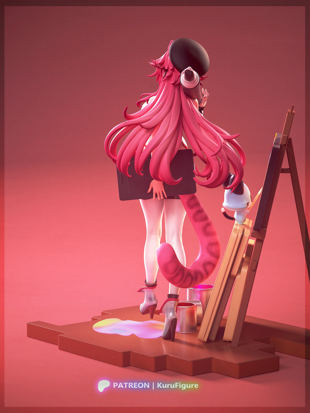 Raora Style VTuber Artist Unpainted Resin Garage Kit (1/6-1/12)