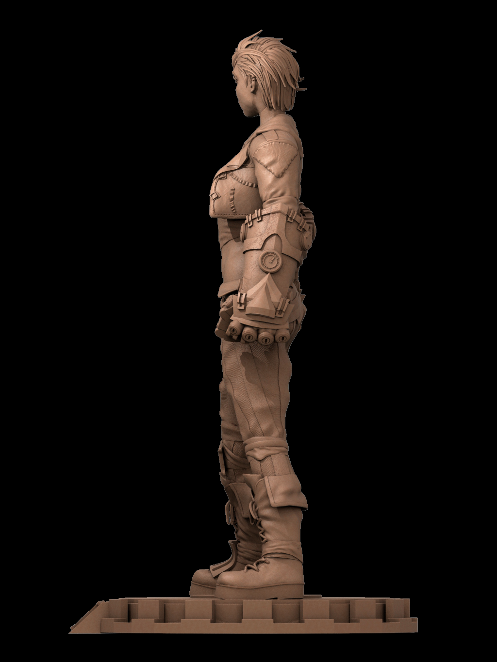 Arcane Vi style Arcaine Hextech Brawler Girl resin kit – Unpainted 3D Printed Model kit