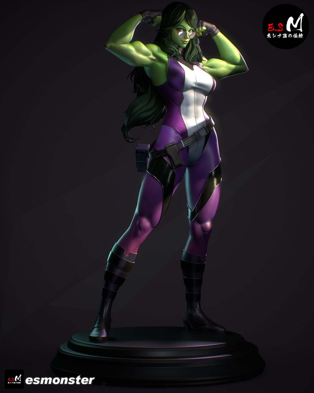 She-Hulk Flexing Style Marvel Unpainted Resin Garage Model Kit (1/6-1/12)