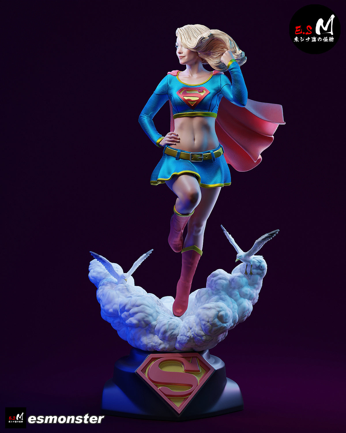 Supergirl Classic Style DC Unpainted Resin Garage Kit (1/6-1/12)