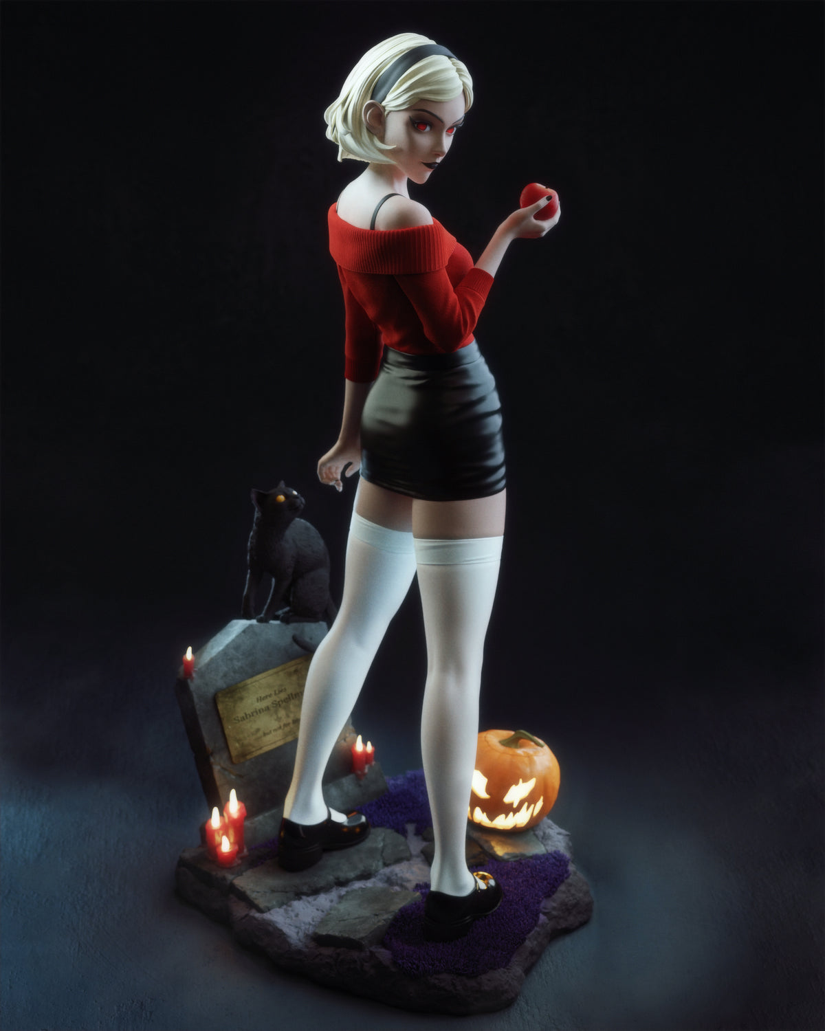 Sabrina inspired resin figure