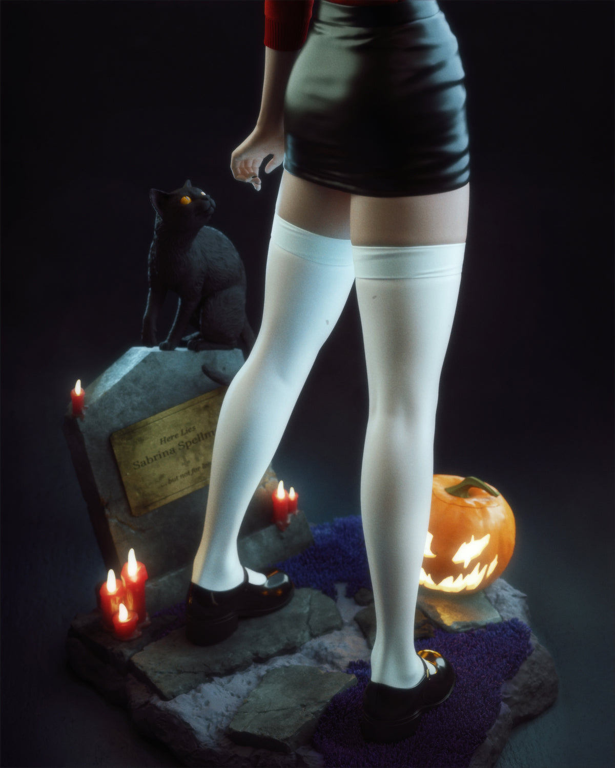 Sabrina Chilling Style Netflix Witch Unpainted Resin Garage Model Kit (1/6-1/12)