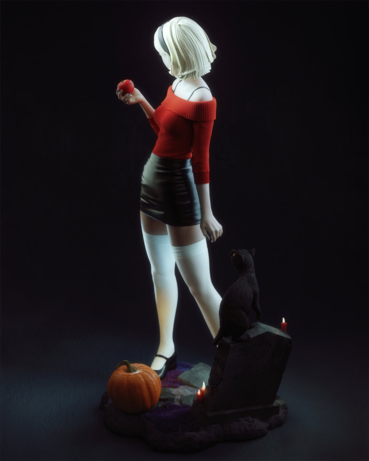 Sabrina Chilling Style Netflix Witch Unpainted Resin Garage Model Kit (1/6-1/12)