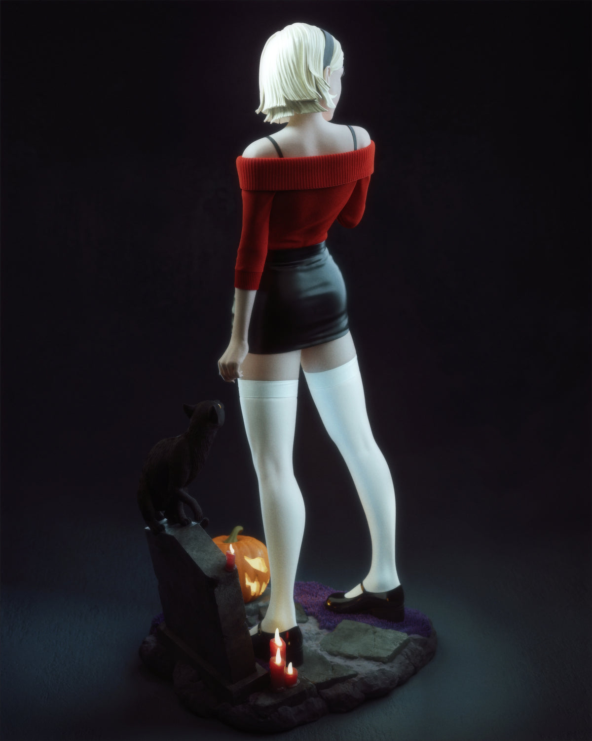 Sabrina Chilling Style Netflix Witch Unpainted Resin Garage Model Kit (1/6-1/12)