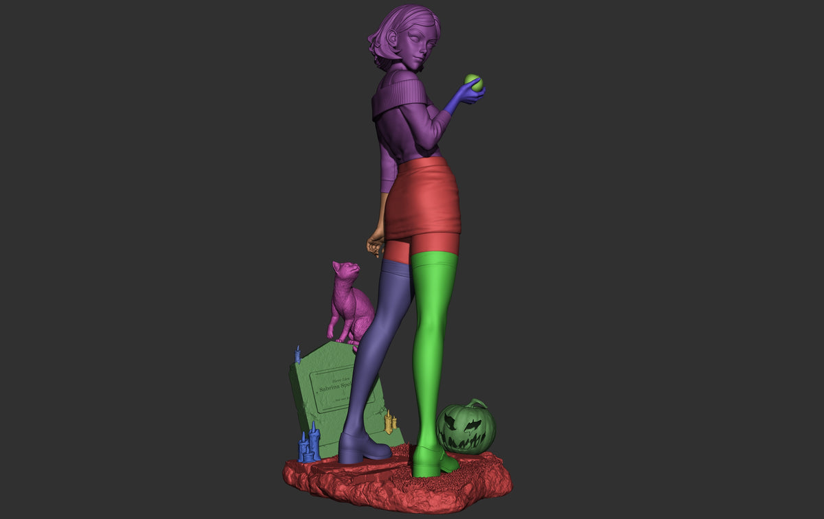 Sabrina Chilling Style Netflix Witch Unpainted Resin Garage Model Kit (1/6-1/12)